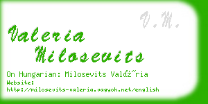 valeria milosevits business card